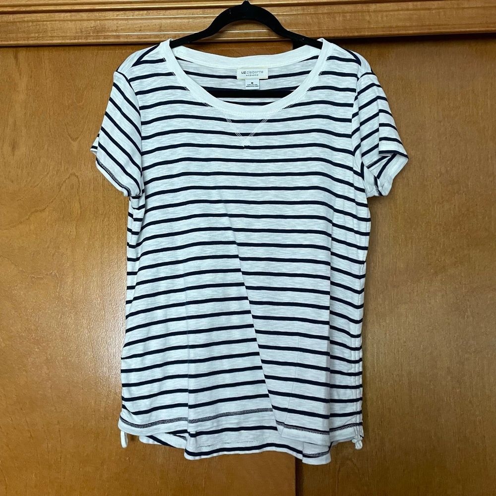 Liz Claiborne Weekend stripe short sleeve t-shirt size medium